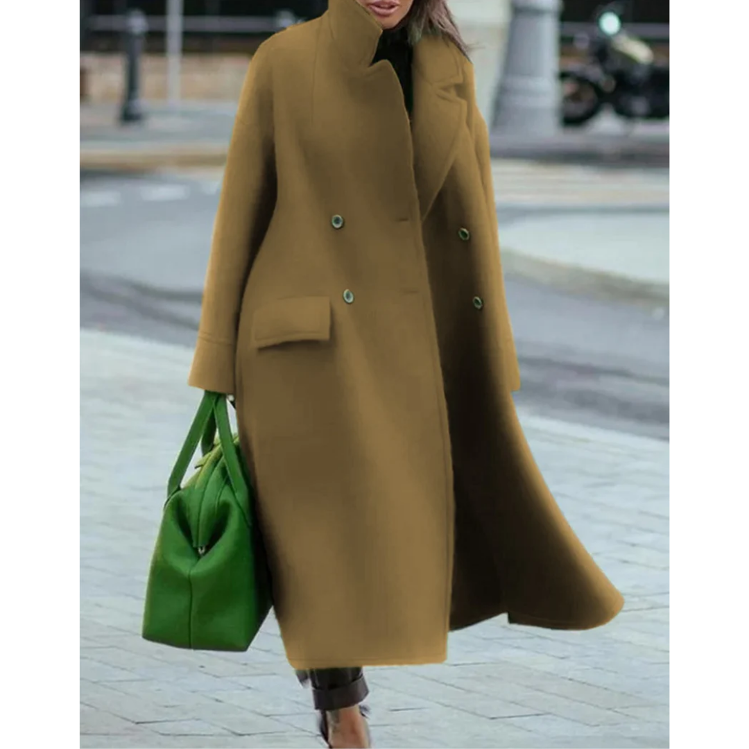 Emerie | Long Double-Breasted Coat for Women