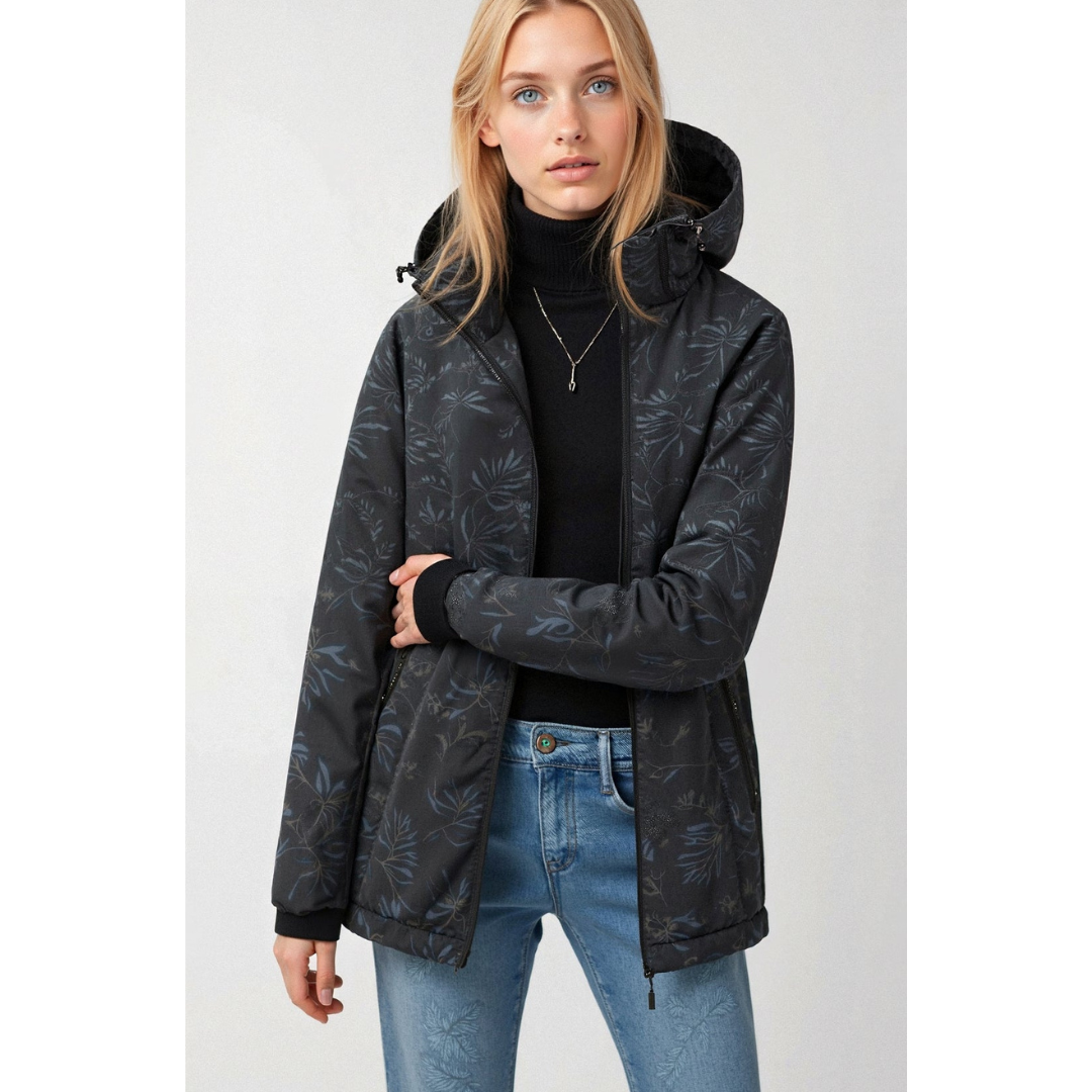 Madeleine | Hooded Windbreaker Jacket With Zipper for Women