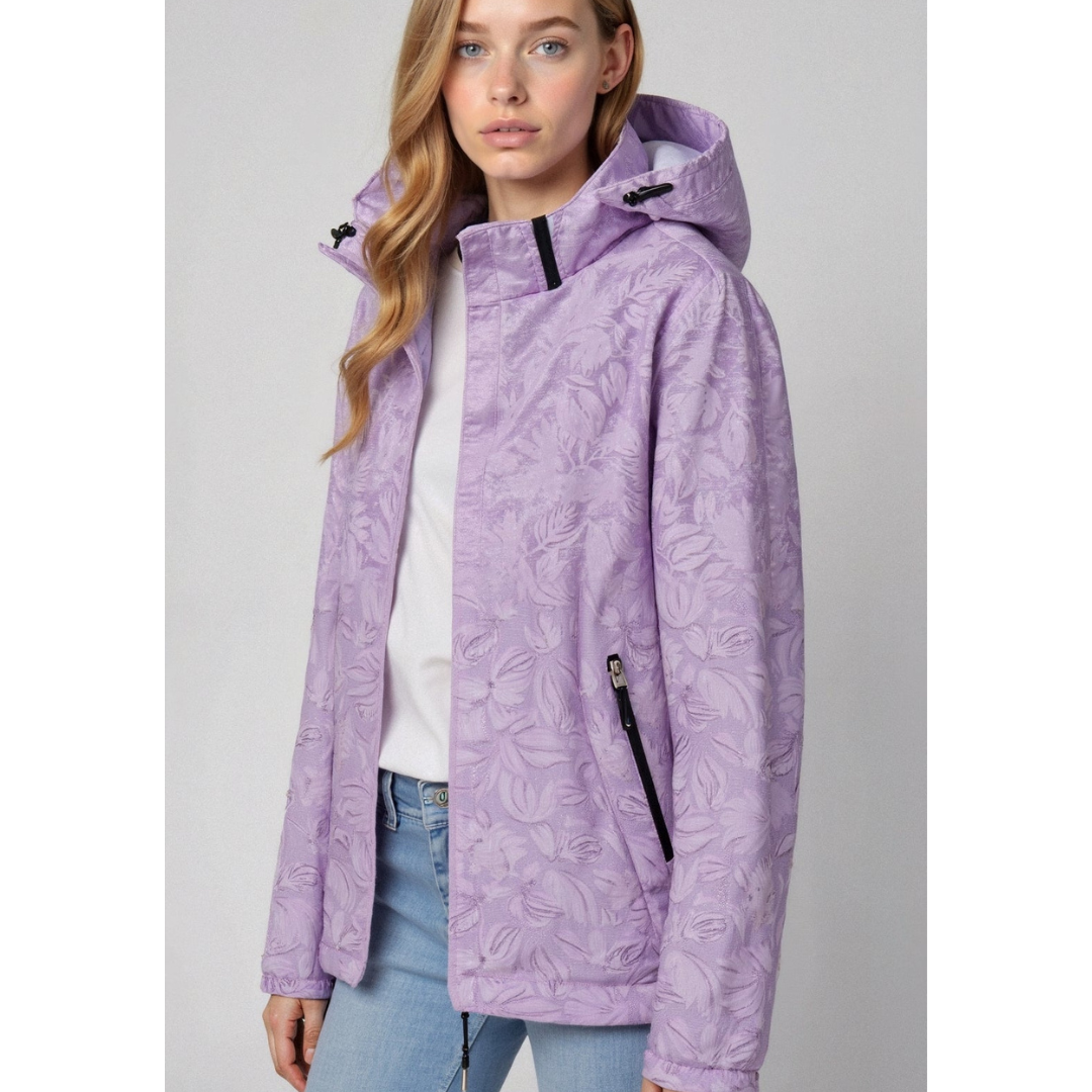 Madeleine | Hooded Windbreaker Jacket With Zipper for Women