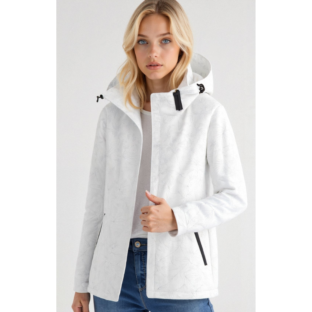 Madeleine | Hooded Windbreaker Jacket With Zipper for Women