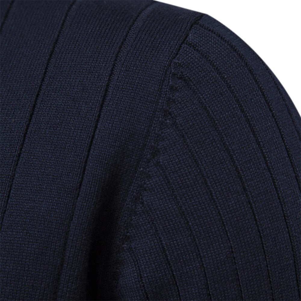 Men's Warm Knitted Sweater | Zipper