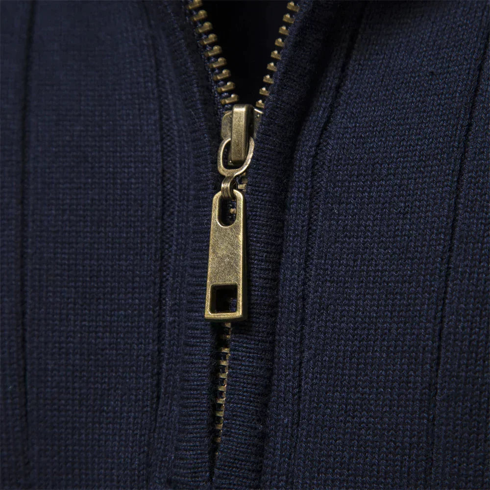 Men's Warm Knitted Sweater | Zipper