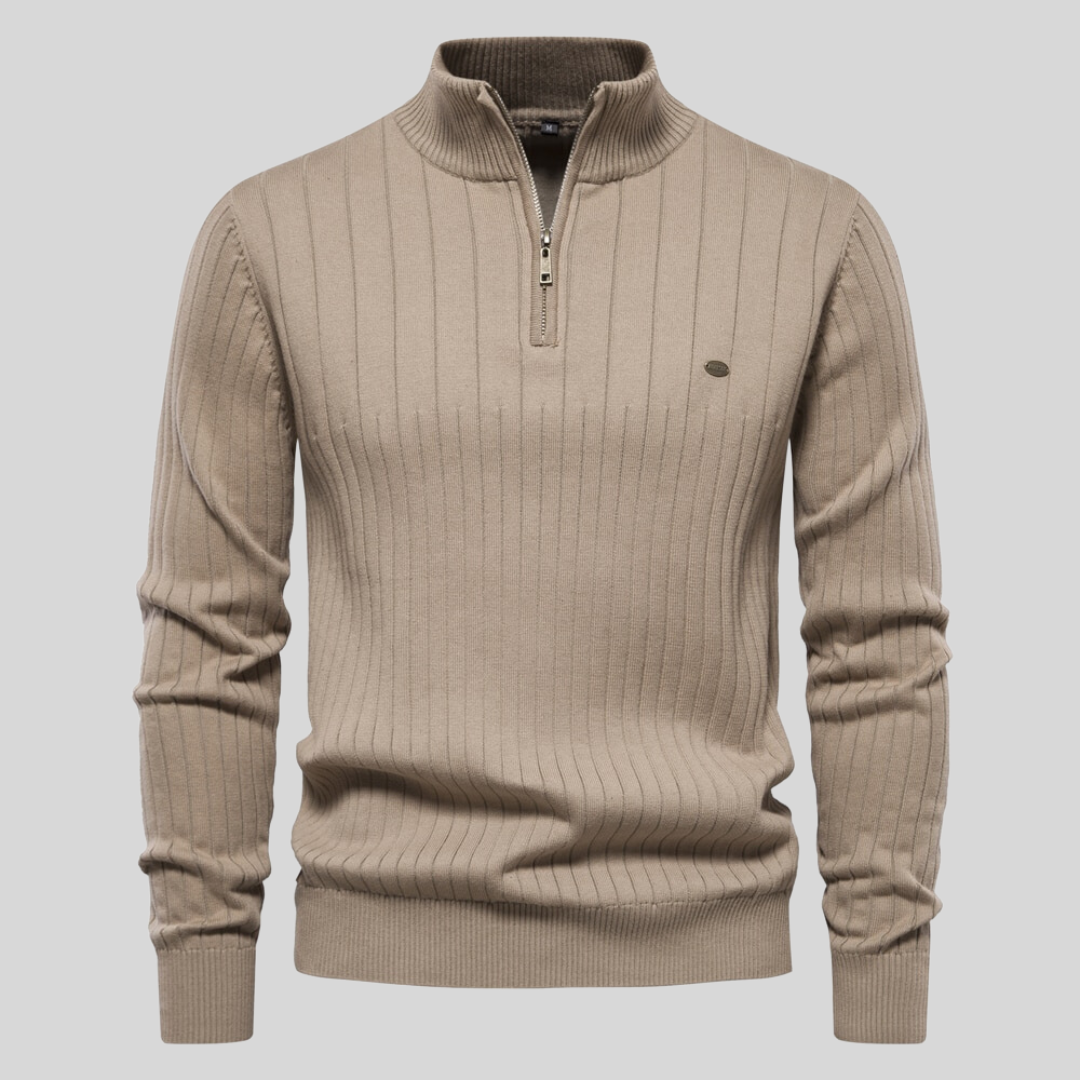 Men's Warm Knitted Sweater | Zipper