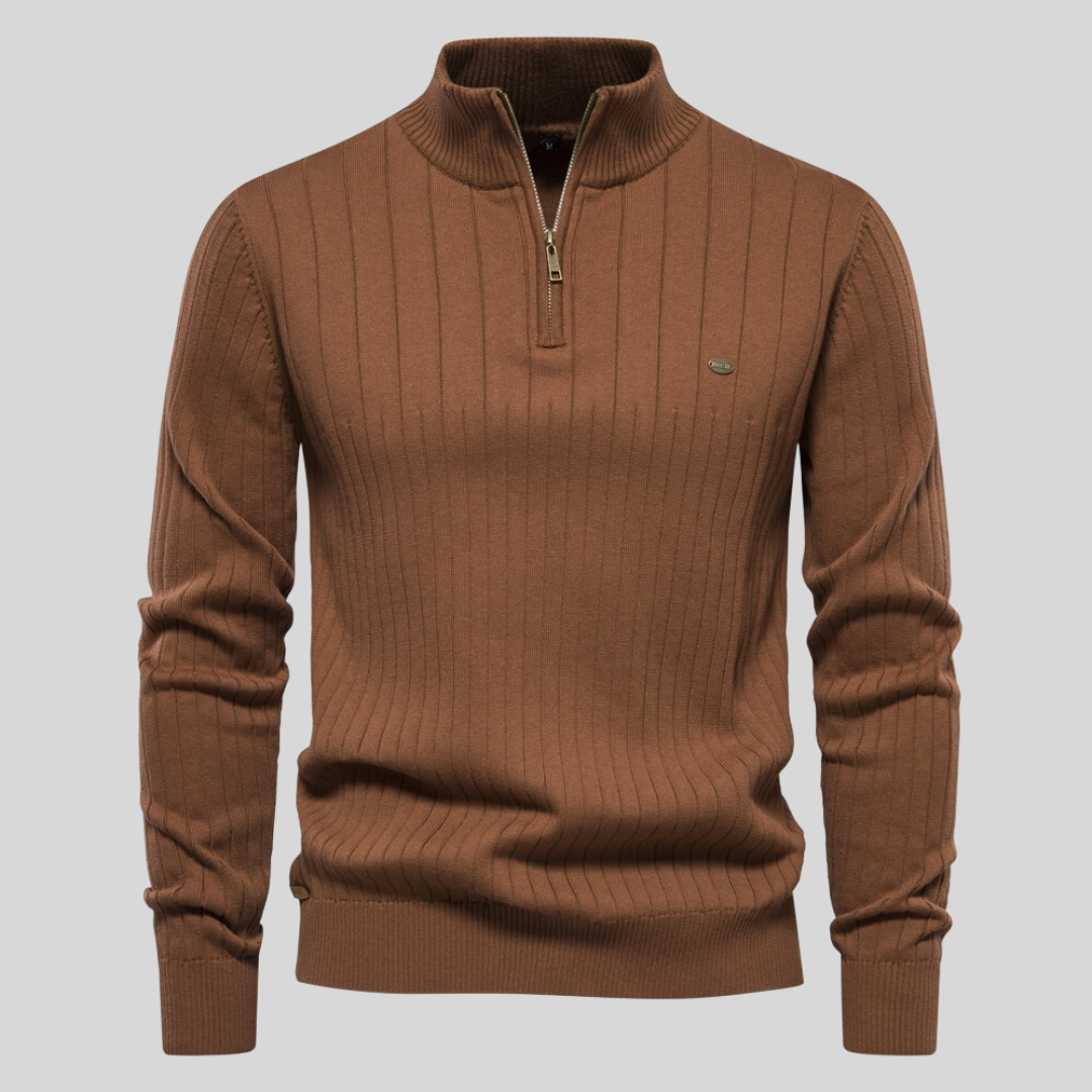 Men's Warm Knitted Sweater | Zipper