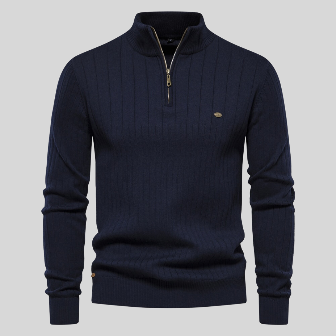 Men's Warm Knitted Sweater | Zipper