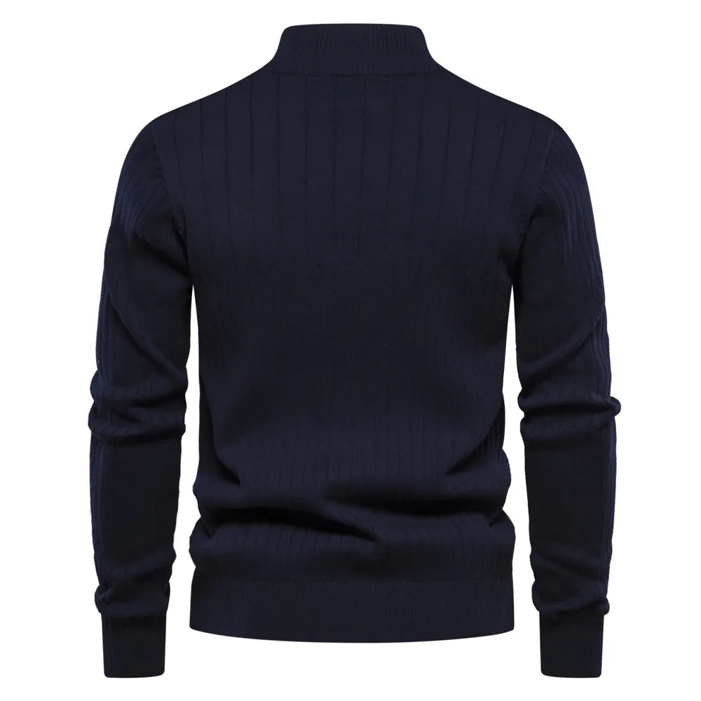 Men's Warm Knitted Sweater | Zipper