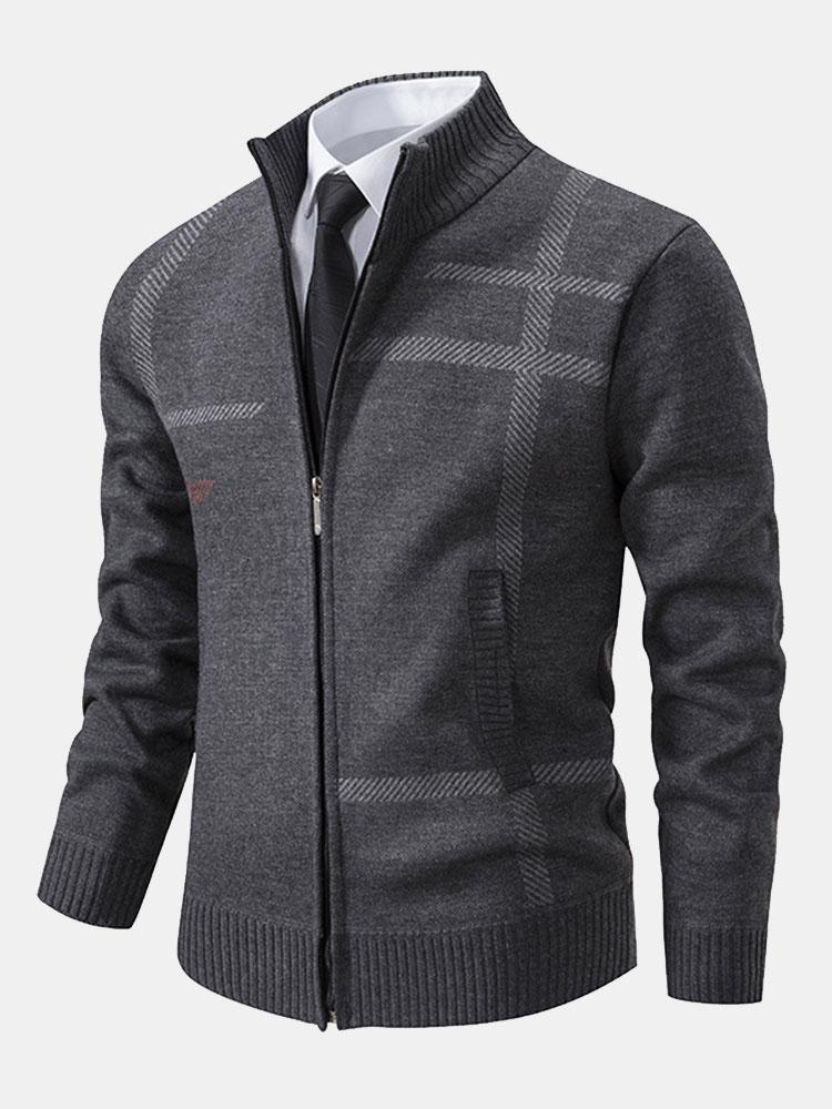 Men's Zip Up Warm Cardigan | Classic
