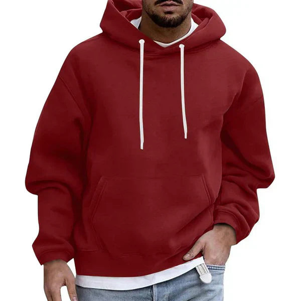 Men's Warm Hoodie With Pocket | Loose Fit