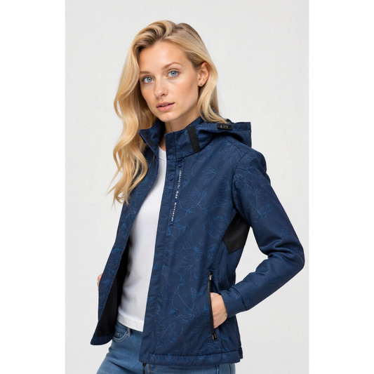 Madeleine | Hooded Windbreaker Jacket With Zipper for Women