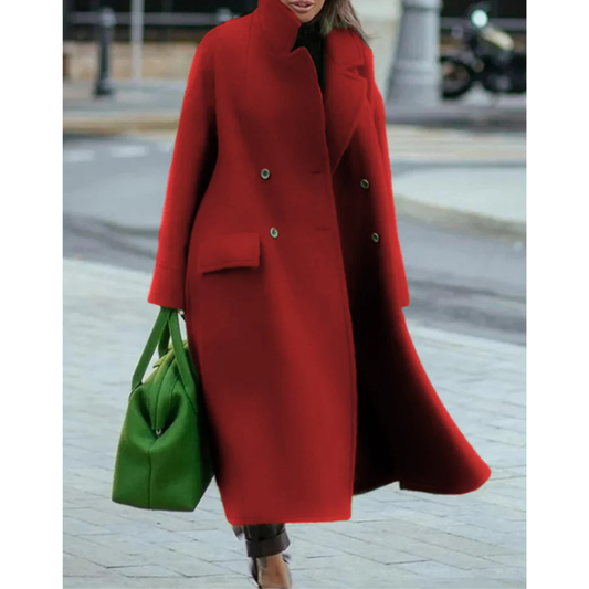 Emerie | Long Double-Breasted Coat for Women