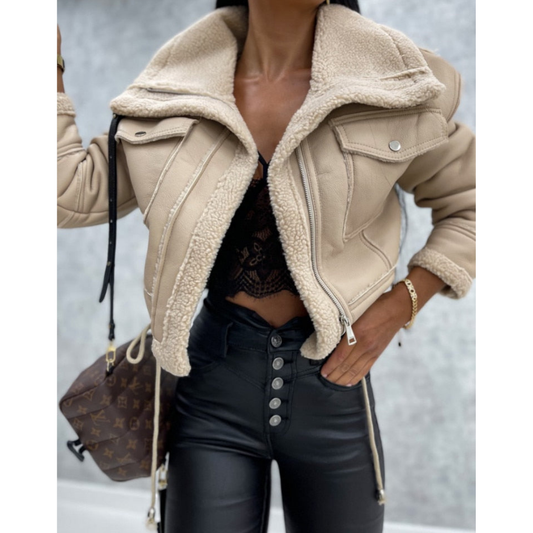 Kaia | Stylish cropped winter jacket with warm lining for Women