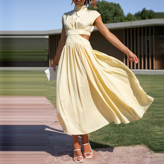 Amira | Flowing Cut-Out Midi Dress