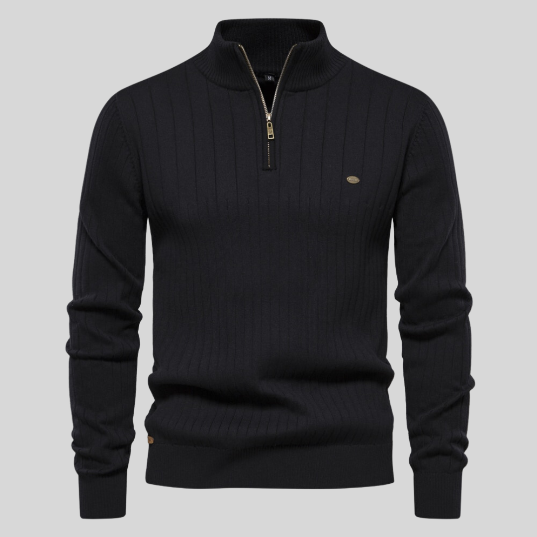Men's Warm Knitted Sweater | Zipper