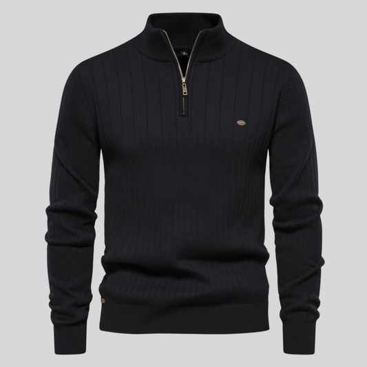 Men's Warm Knitted Sweater | Zipper