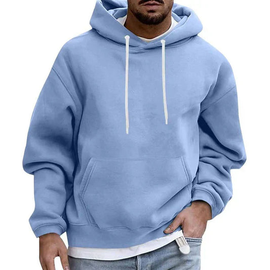 Men's Warm Hoodie With Pocket | Loose Fit